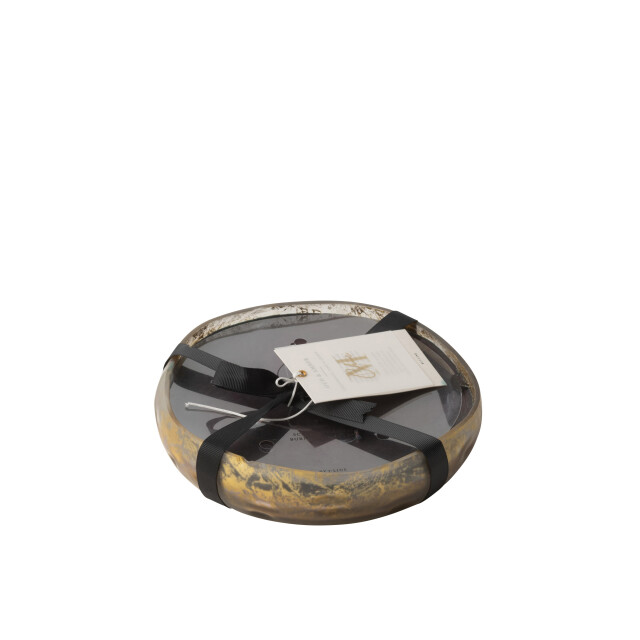 J-Line geurkaars m-chic glas goud/zwart medium-20u 19x19x4.5cm 3065765 large