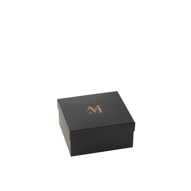 J-Line box van 4 geurkaarsen m-chic glas goud/zwart-20u 6.5x6.5x7.5cm 3015443 large