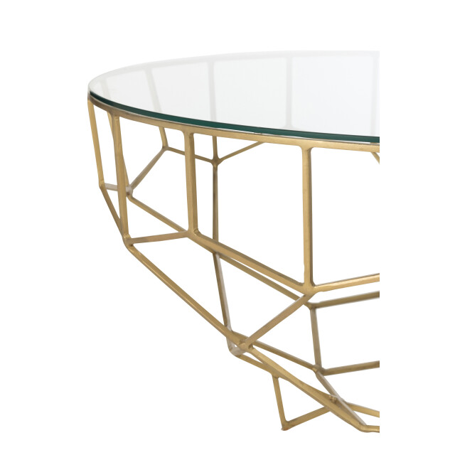 J-Line tafel moza metaal/glas goud 90x90x44cm 3004120 large