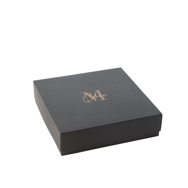 J-Line geurkaars m-chic glas goud/zwart extra large-35u 37x37x5cm 3065763 large