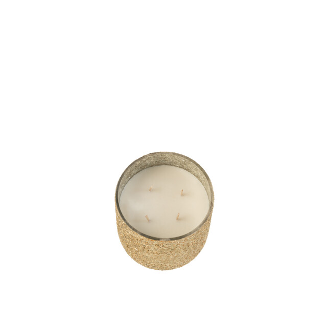 J-Line geurkaars luxuria goud medium- 60h 14x14x15cm 3015195 large