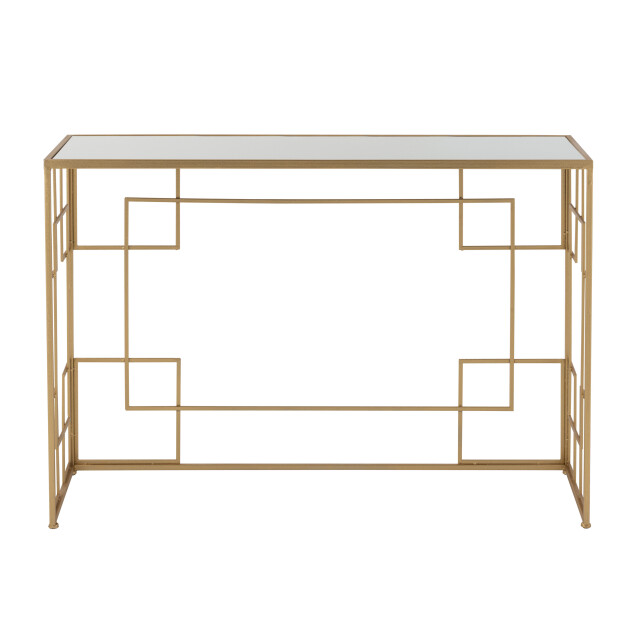 J-Line console lijnen metaal/glas goud 120x40x81.5cm 3000918 large