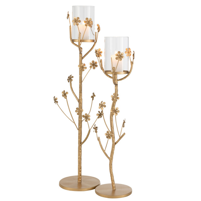 J-Line kandelaar vloer goud large 20x20x79cm 3013814 large