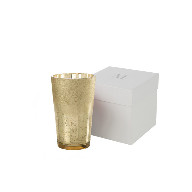 J-Line geurkaars m-chic glas gold extra large 20x20x32.5cm 3015266 large