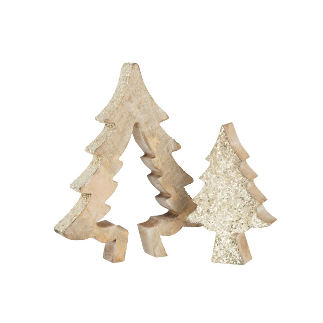 J-Line puzzel kerstboom mango glitter l 25.5x4x30cm 3006919 large