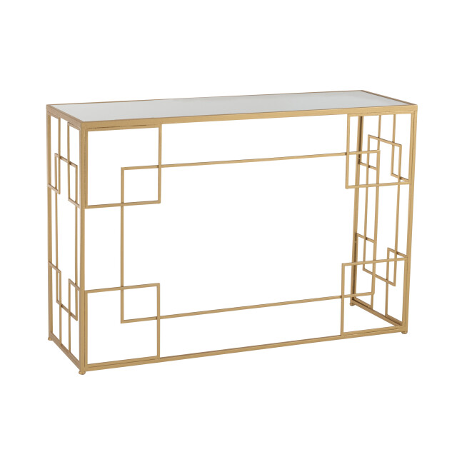 J-Line console lijnen metaal/glas goud 120x40x81.5cm 3000918 large