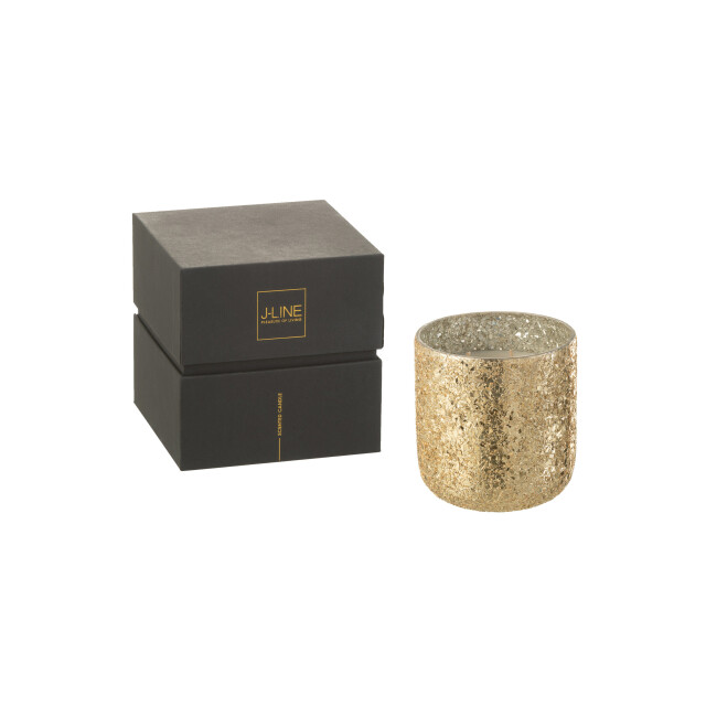 J-Line geurkaars luxuria goud medium- 60h 14x14x15cm 3015195 large