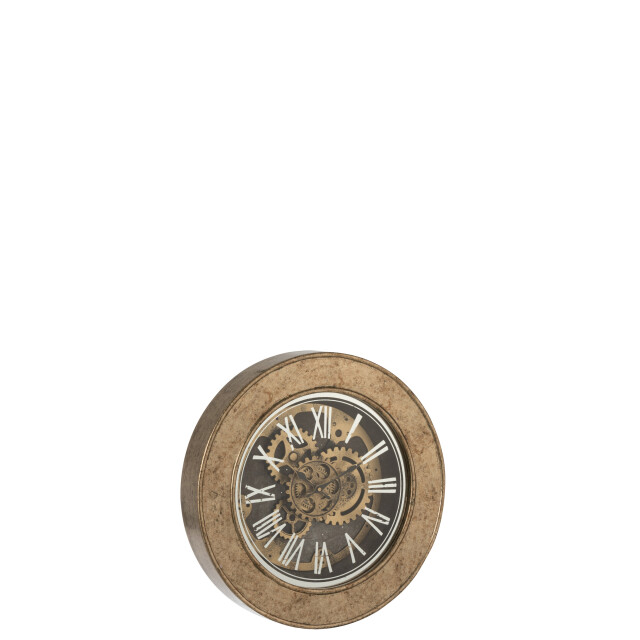 J-Line klok binnenwerk mdf antiek goud 50x50x8cm 3005573 large