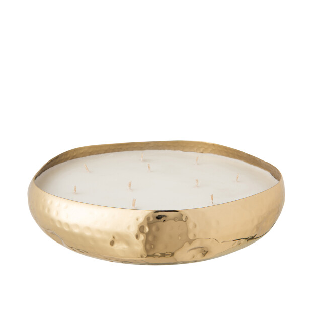 J-Line geurkaars m-chic metaal goud large-44u 28.5x28.5x6cm 3066087 large