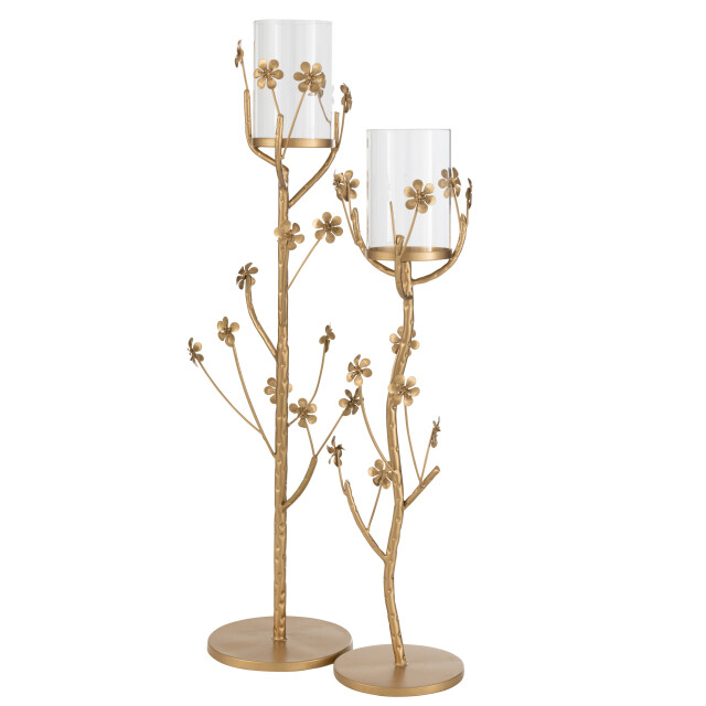 J-Line kandelaar vloer goud large 20x20x79cm 3013814 large