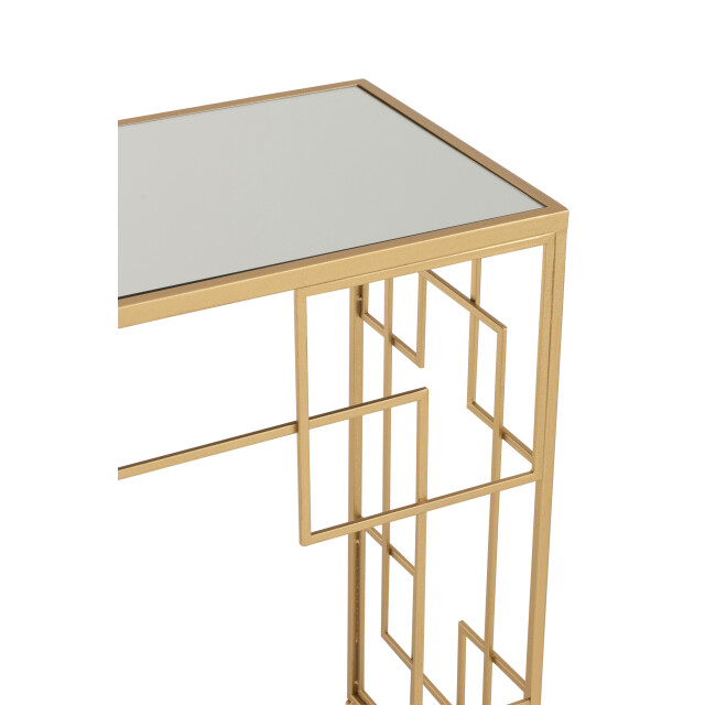 J-Line console lijnen metaal/glas goud 120x40x81.5cm 3000918 large