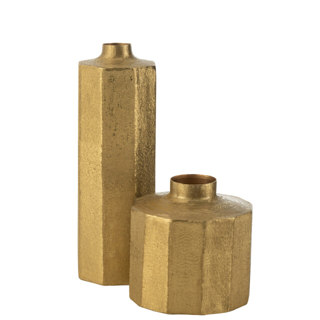 J-Line vaas vierkant metaal goud large 30x30x55cm 2998463 large