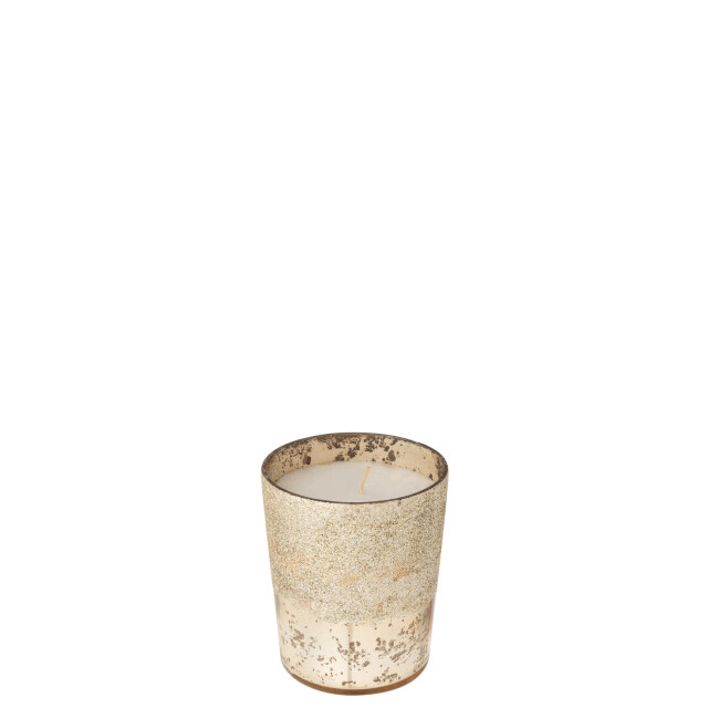 J-Line geurkaars m-chic glas goud small-48u 10x10x11.5cm 3014729 large
