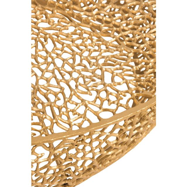 J-Line salontafel rond laag koraalpatroon aluminium goud 115x114x31.5cm 2999742 large