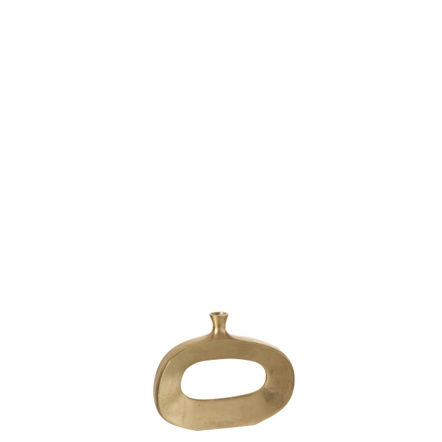 J-Line vaas ovaal aluminium goud small 29x6x23cm 2998113 large