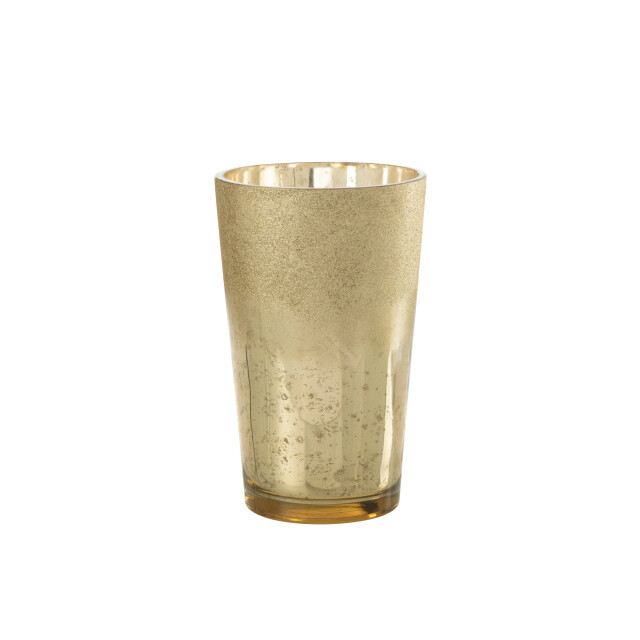 J-Line geurkaars m-chic glas gold extra large 20x20x32.5cm 3015266 large