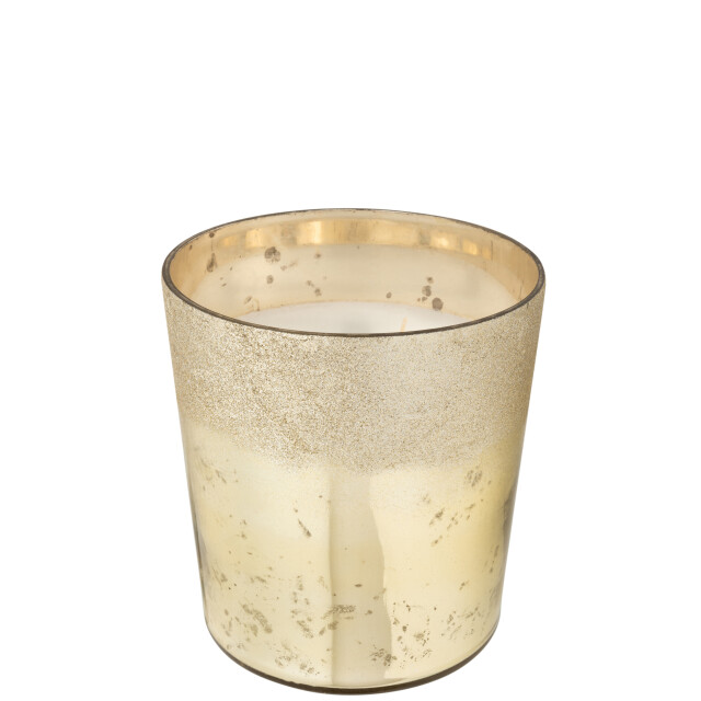 J-Line geurkaars m-chic glas goud large 21x21x22cm 3014731 large