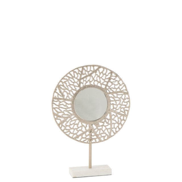 J-Line spiegel koraal voet marmer metaal champagne 34x10x49.5cm 3007536 large