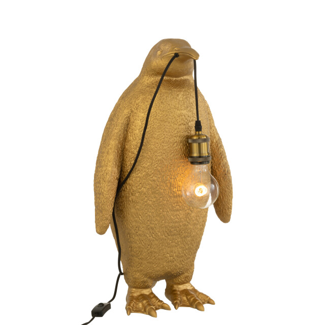 J-Line tafellamp pinguïn resine goud large 32.5x31x59cm 2999455 large