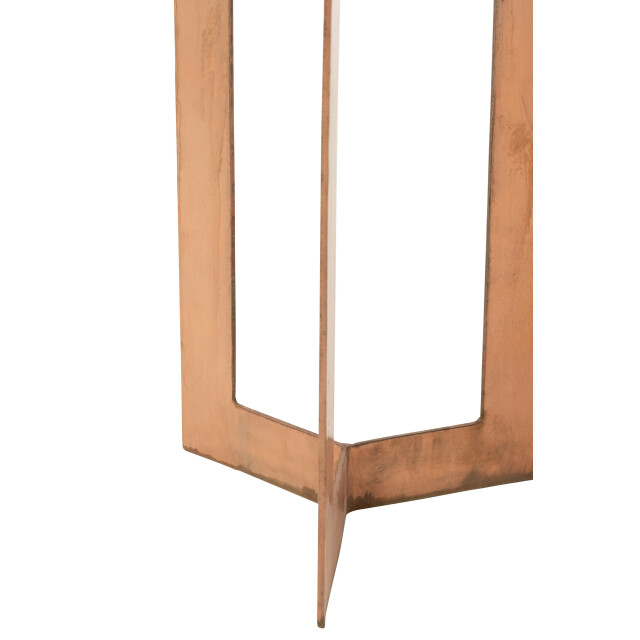 J-Line set van twee bijzettafels zino hoog ijzer koper 30x30x71cm 2999416 large