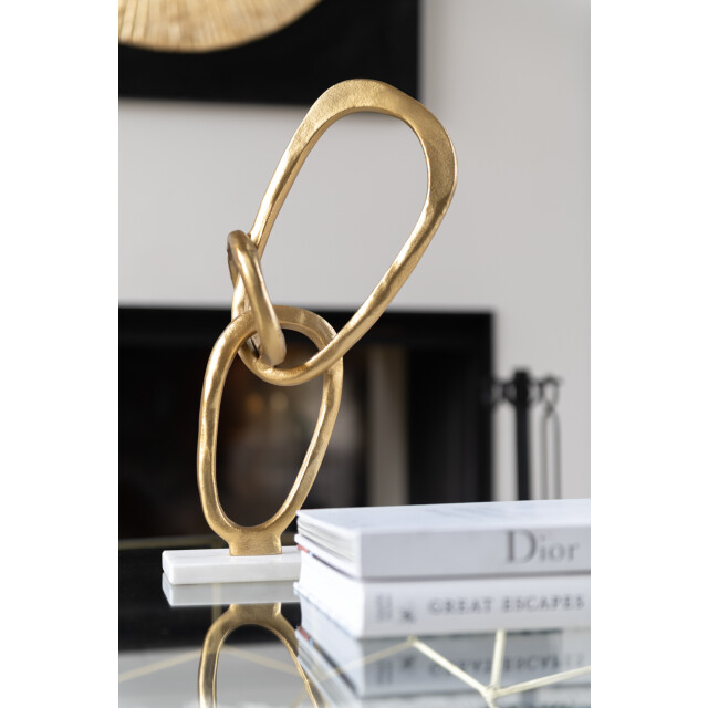 J-Line figuur ringen aluminium goud 25x23x43cm 3007776 large