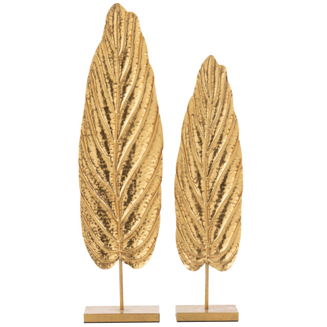 J-Line set van 2 bomen fore metaal goud 25x13x94cm 3002414 large