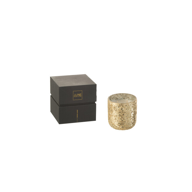 J-Line geurkaars luxuria goud small- 40h 9x9x10cm 3015192 large