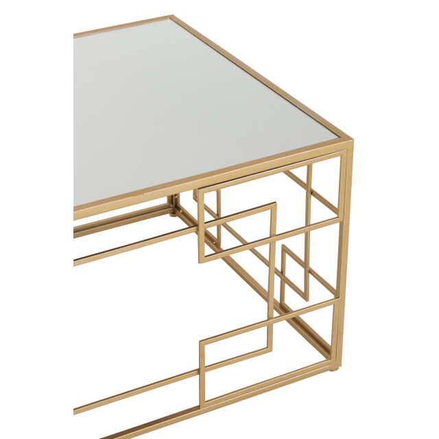 J-Line salontafel lijnen metaal/glas goud 120x66x47.5cm 2999262 large