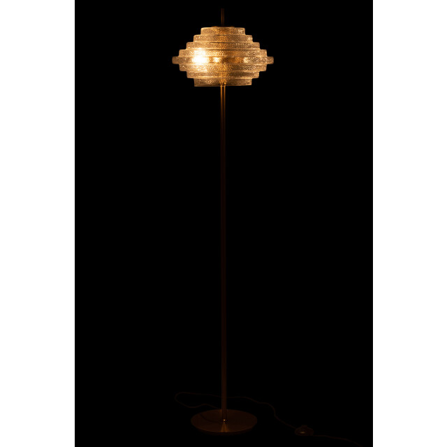 J-Line voetlamp led goud metaal/glas doorschijnend 154x36x36cm 3001798 large