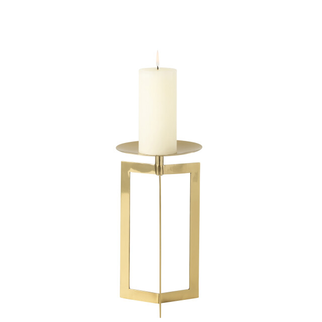 J-Line kaarshouder stainless steel goud small 16.5x16.5x29cm 3065884 large