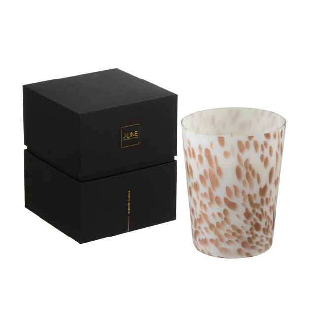 J-Line geurkaars noa neon night wit/goud medium-68u 12.5x12.5x15.5cm 3015532 large