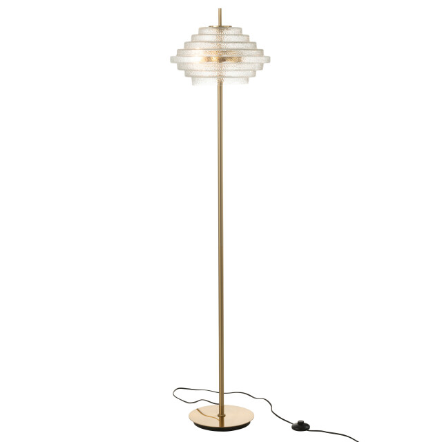 J-Line voetlamp led goud metaal/glas doorschijnend 154x36x36cm 3001798 large