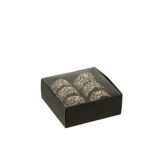 J-Line doos 6 servetring breed metaal goud 5x5x3cm 3015286 large