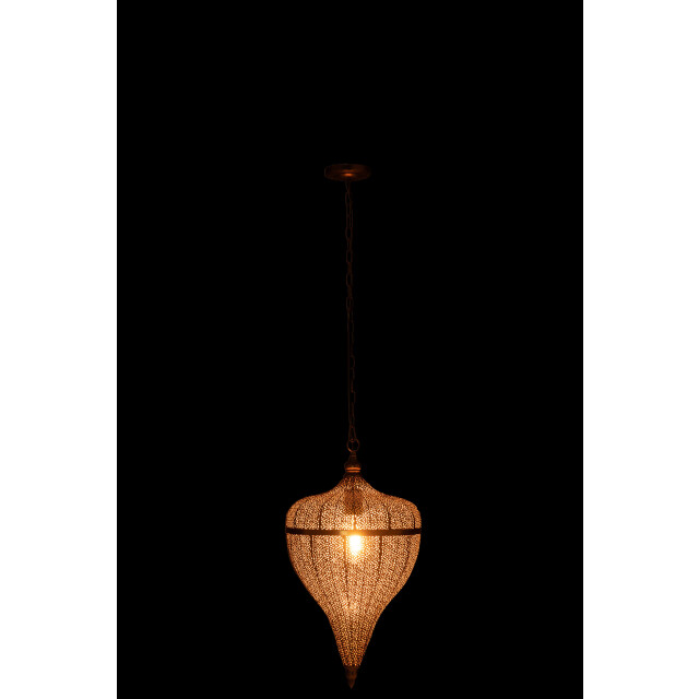 J-Line hangende lamp druppel metaal goud large 31.5x31.5x57cm 3002003 large