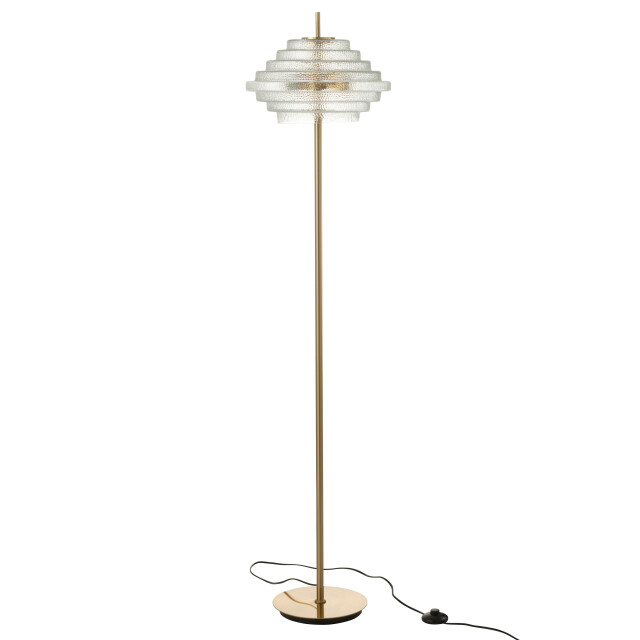 J-Line voetlamp led goud metaal/glas doorschijnend 154x36x36cm 3001798 large
