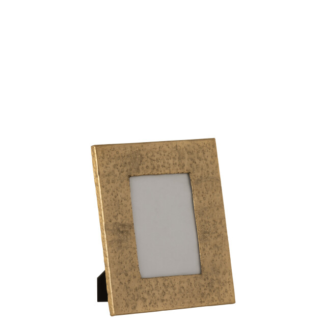 J-Line fotokader rechthoek oneffen aluminium/glas goud 23x30x3cm 3010645 large
