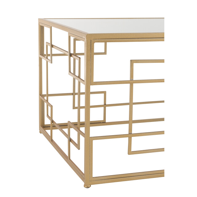 J-Line salontafel lijnen metaal/glas goud 120x66x47.5cm 2999262 large