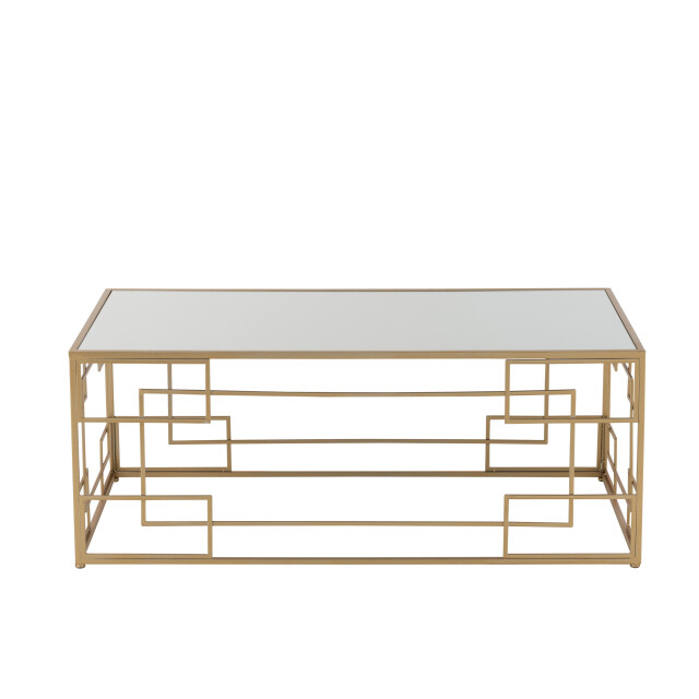J-Line salontafel lijnen metaal/glas goud 120x66x47.5cm 2999262 large