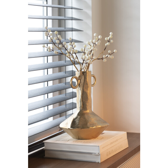 J-Line vaas ritual aluminium goud 23x21x29cm 2998108 large