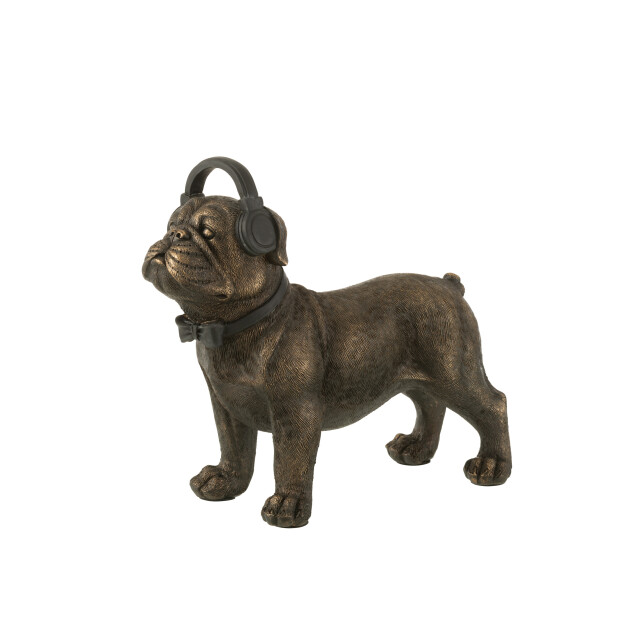 J-Line bulldog koptelefoon poly donkerbruin large 28x11x25cm 3006947 large