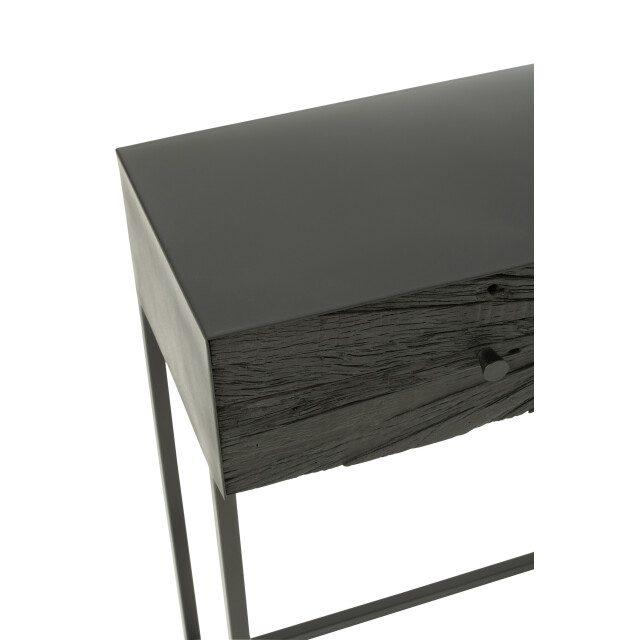 J-Line console shanil hout/ijzer 100x33x81cm 3001785 large