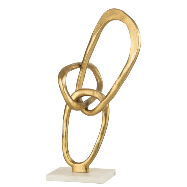 J-Line figuur ringen aluminium goud 25x23x43cm 3007776 large