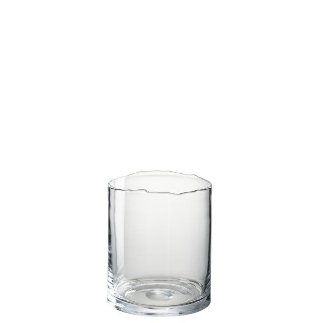 J-Line windlicht onregelmatige rand glas laag 17x17x20cm 3013663 large