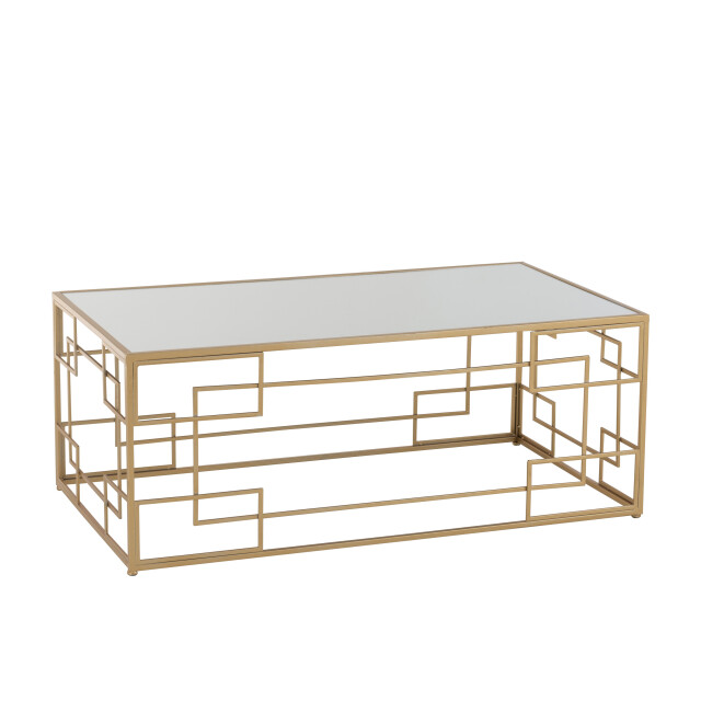 J-Line salontafel lijnen metaal/glas goud 120x66x47.5cm 2999262 large