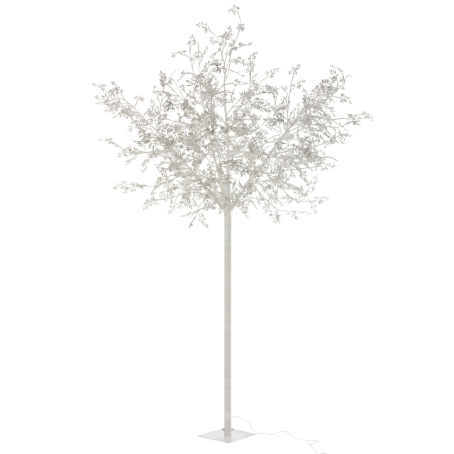 J-Line boom blaadjes gli+led metaal zilver extra large 140x140x250cm 3002940 large