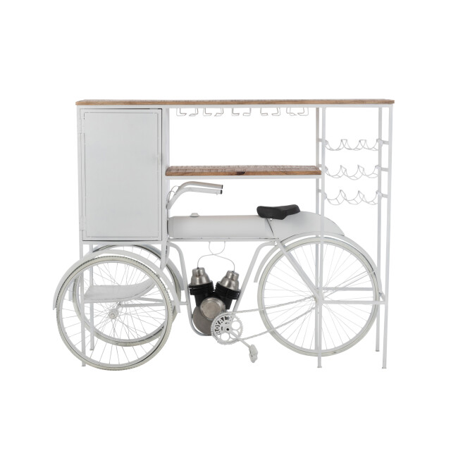 J-Line bar fiets metaal/mango hout /naturel 173x64x119cm 3000597 large