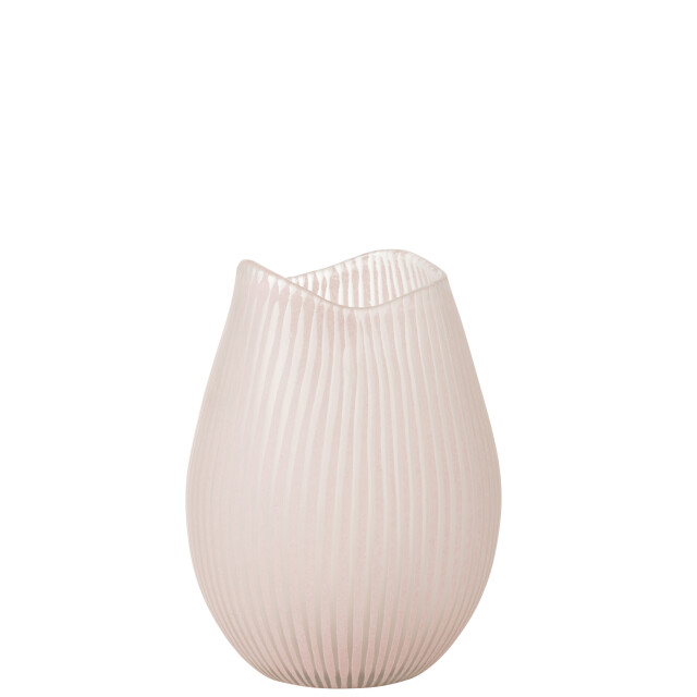 J-Line vaas streep glas licht large 19.5x19.5x31cm 2997864 large