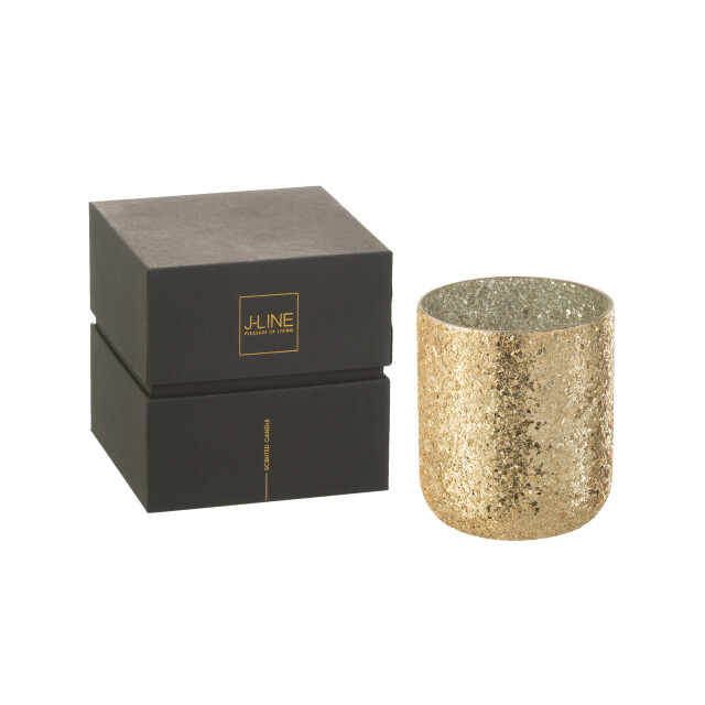 J-Line geurkaars luxuria goud large- 80h 17x17x20cm 3015197 large