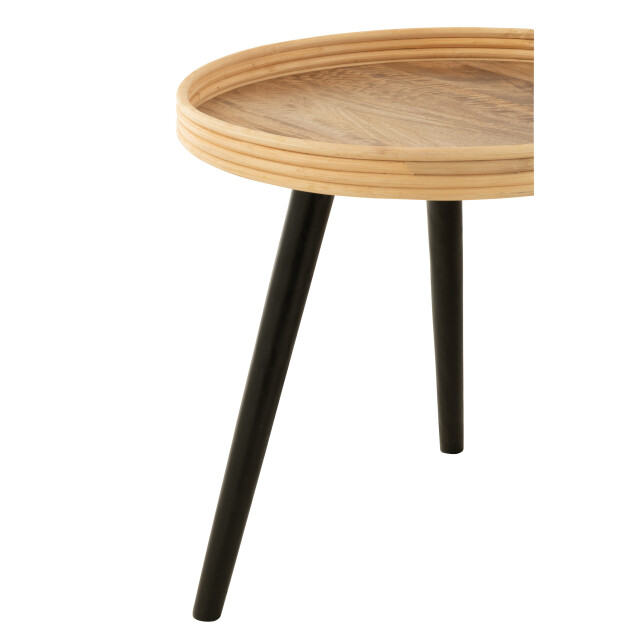 J-Line set van 3 bijzettafel rond mango hout 70x70x55cm 3004119 large