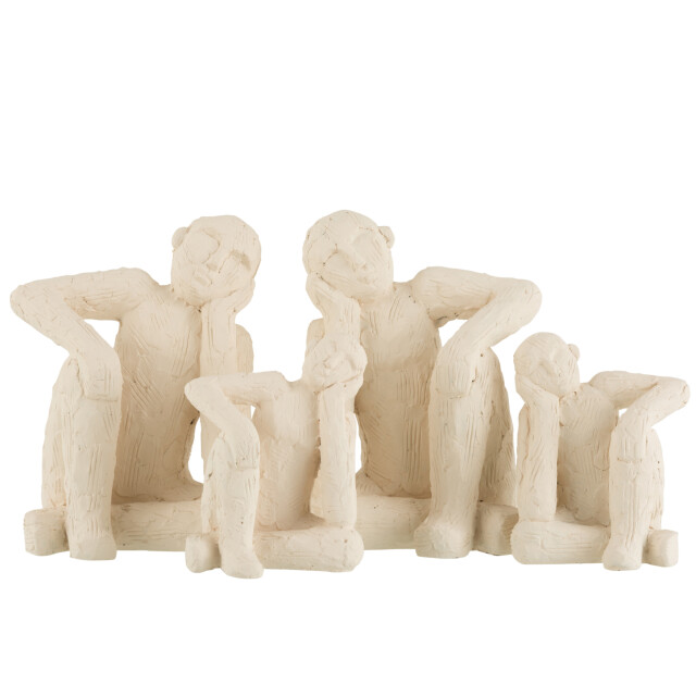 J-Line set van 2 boekensteun zittend cement large 16x36x26cm 3006273 large